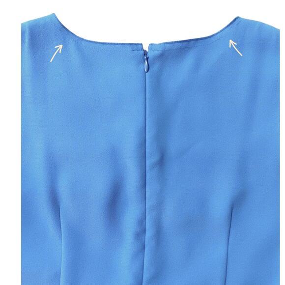 LOFT A-Line Dress Midi XS 0 Petite Blue Circle Skirt Dressy Event Office‎ Career - Picture 9 of 9